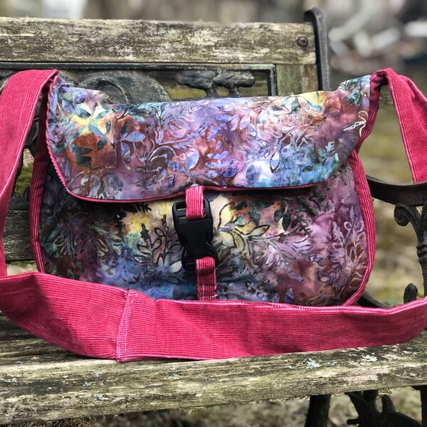 Batick and Corduroy over the Shoulder Bag