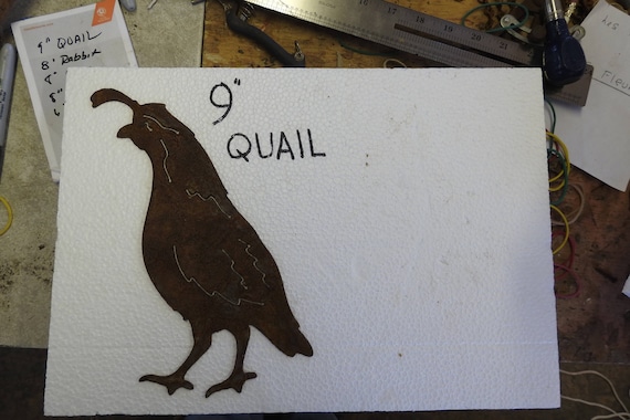 Quail Nine Inches Tall Rusty Metal Garden Art - Garden Art Incorporated Quail Nine Inches Tall Rusty Metal Garden Art - Garden Art Incorporated