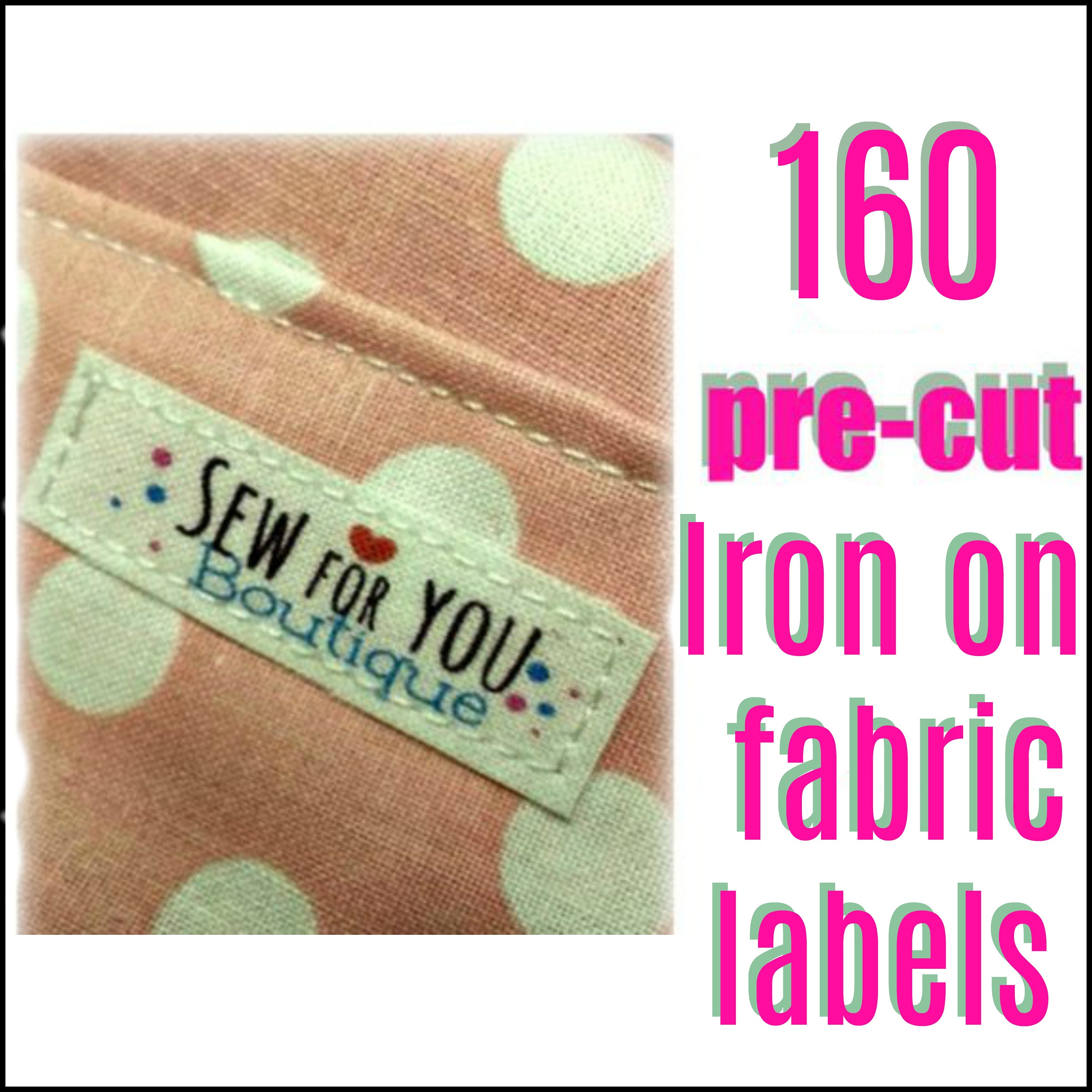 Ironing Personalised Labels, Pre-cut Woven Name Labels, Sew in Labels, Tags  for School Clothes, Customize Ironing Labels, Personalized Tags 