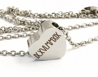 Personalized Cremation Urn Heart Necklace ~ Engraved Pet Loss Gift ~ Remembrance Memorial ~ Bereavement ~ Petite Minimalist Cremains Jewelry