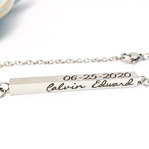 Personalized Cremation Bar Necklace: Stainless Steel Ash Urn Jewelry