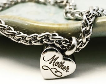 Silver Cremation Bracelet | Heart Urn Charm | Engraved Pet Loss Memorial | Petite Remembrance Memorial | Personalized Bereavement Gift | Urn