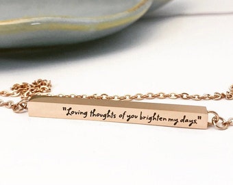 Your Handwriting ~ Engraved Horizontal Bar Cremains Urn Necklace ~ Personalized Double Chamber Cremation Jewelry ~ Pet Loss ~ Always With Me