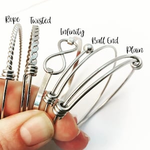 Stainless Steel Adjustable Bangle ~ Rope Bangle ~ Twisted Bangle ~ Infinity Bangle ~ Braided Bangle ~  Ball End Bangle Supplies