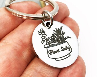 Succulent Pendant Keychain ~ Cactus ~ Plant Lover ~ Botanical Jewelry ~ Cacti ~ Garden ~ Personalized Plant Lady ~ Nature ~ Succi Jewelry