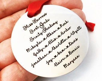 Classroom Teacher Gift ~ Engraved Christmas Ornament ~  Personalized Students Names ~ Quaranteaching 2020 ~ Social Distance ~ Covid Pandemic