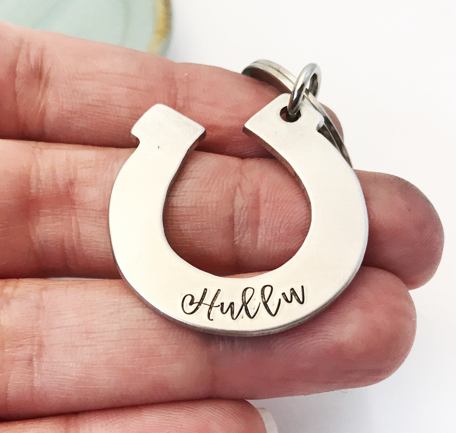 Personalized Horseshoe Love is a Four Hooved Word Etsy
