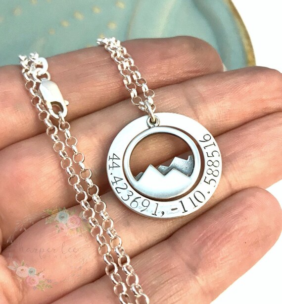 Etsy latitude longitude necklace best sale