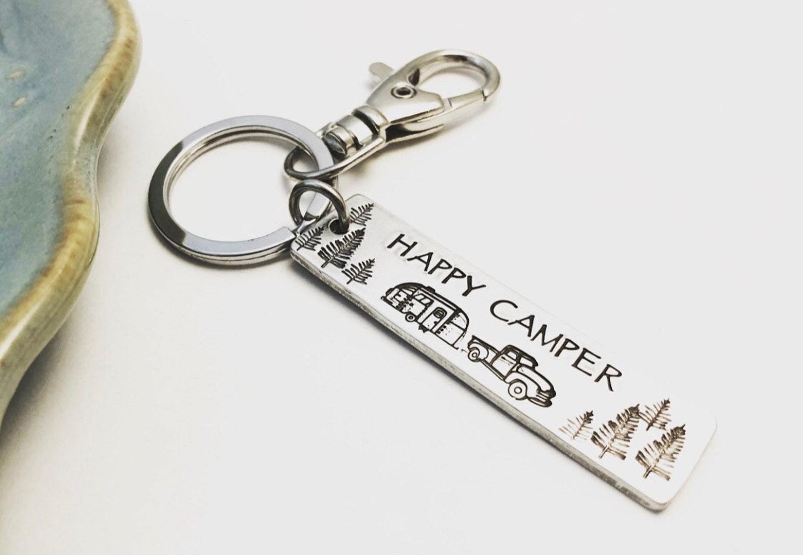 Happy Camper Key Chain RV Accessories Trailer Truck Etsy