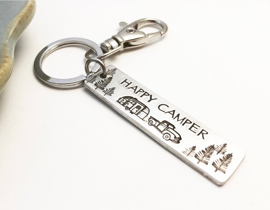 Happy Camper Key Chain RV Accessories Trailer Truck Etsy