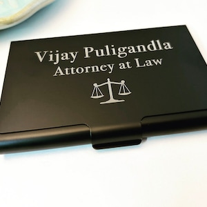 Porte-cartes de visite pour avocat | Porte-cartes de visite personnalisé pour lui | Cadeau d'avocat, | Cadeau de fin d'études en droit | Cadeau d'écuyer