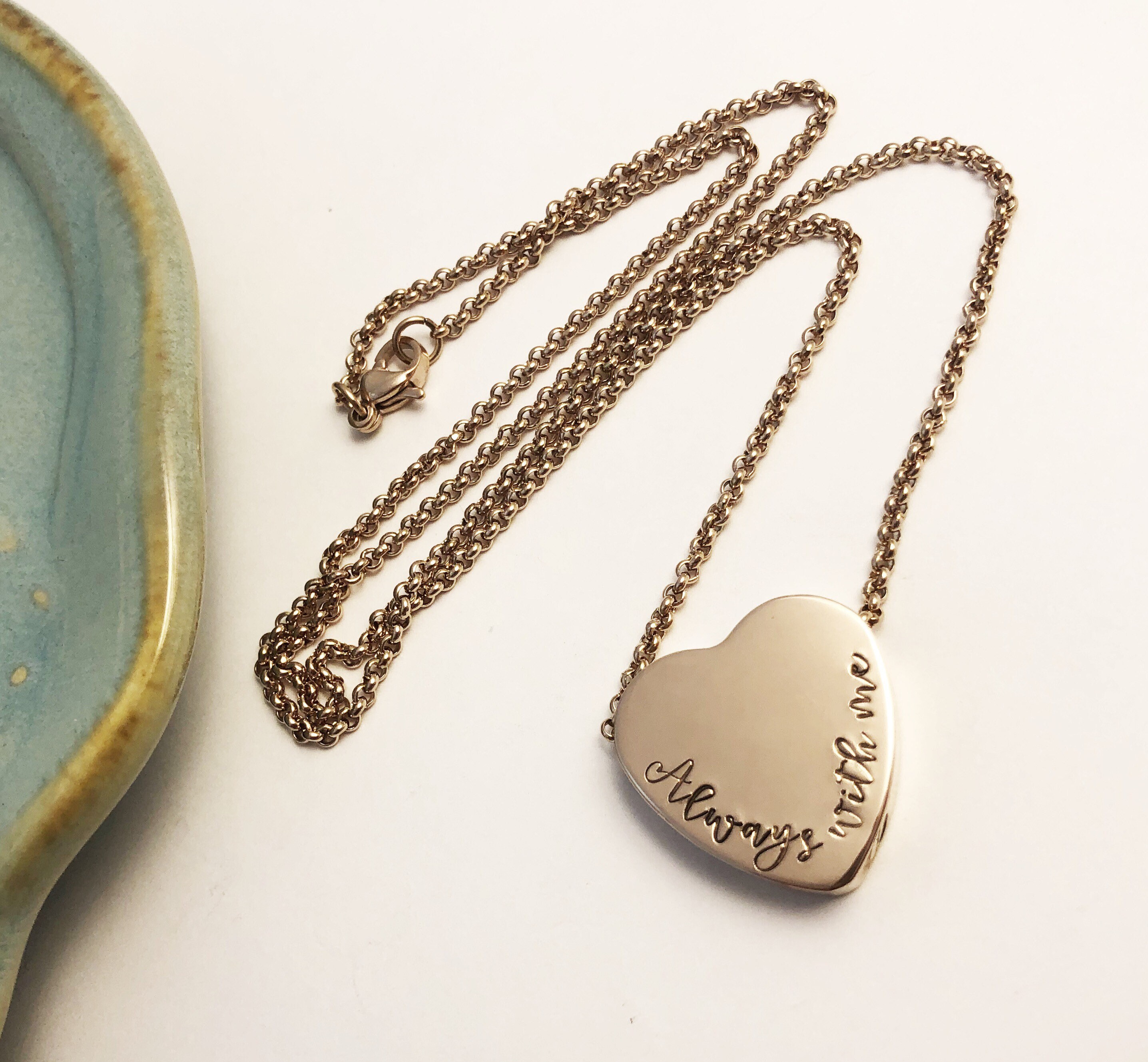 Rose gold urn necklace Clearance