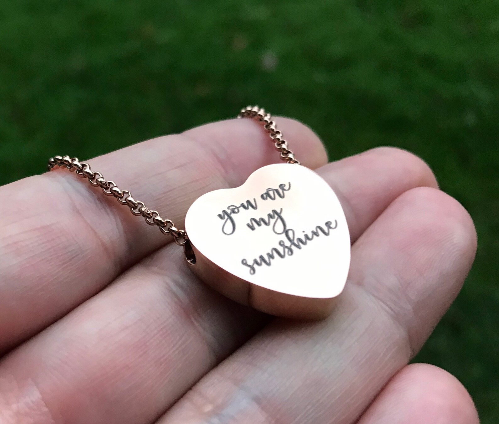 Rose gold urn necklace Clearance