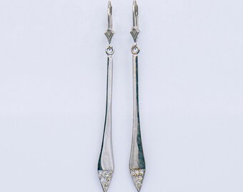 New chandelier diamond 14k gold earrings