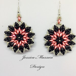 DIY ITA/ENG -  Earring Beaded Superduo - tutorial  Superstar
