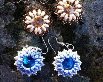 Pattern Earring Beaded Superduo - tutorial  Venice