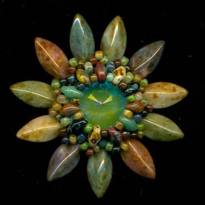 Sunset Pendant - Tutorial Pendente Superduo Twist beads e Rivoli Swarovski