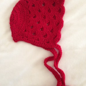Holiday Crochet Baby Bonnet Acrylic/cotton premium for new born to 3 months