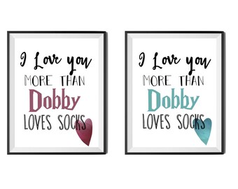 Dobby Loves Socks Etsy