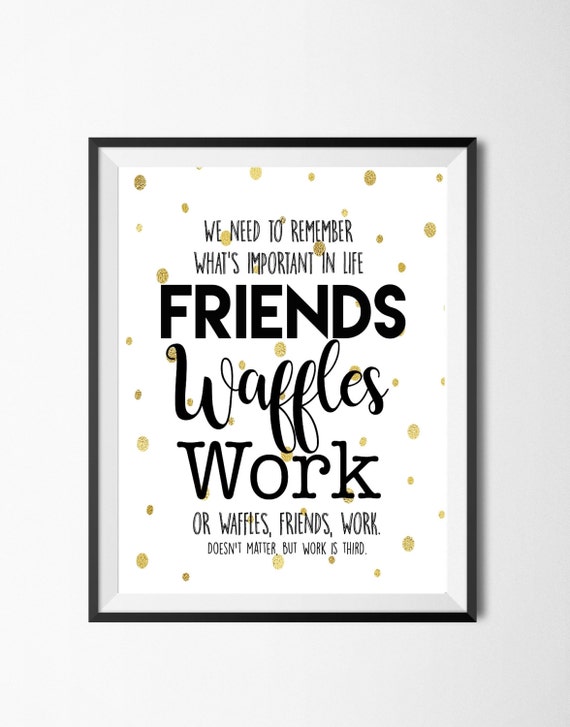 Friends Waffles Work Leslie Knope Ron Swanson Parks and Etsy