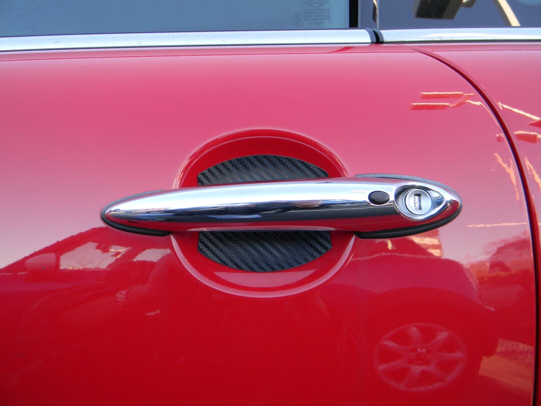 4Pcs/Set Car Door Handle Sticker Carbon Fiber Scratches Resistant Cover