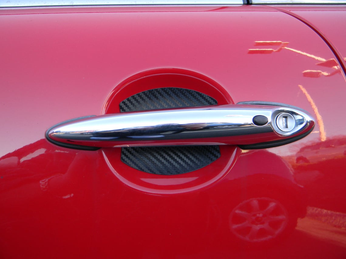 Fiat 500 Auto Accessory Carbon Fiber Car Door Handle Scratch Etsy UK