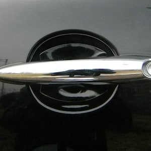 Gloss Black Auto Accessory Car Door Handle Scratch Cover Guards Universal Fit 4 Door Pack Made in USA New