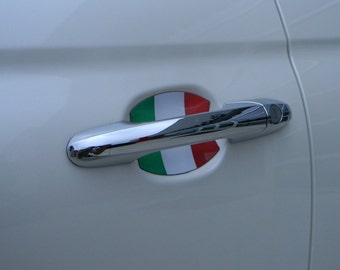 FIAT 500 Italienische Flagge Auto Zubehör Auto Türgriff Kratzer Abdeckung  Guards Universal Fit 4 Tür Pack Made in USA Neu - .de