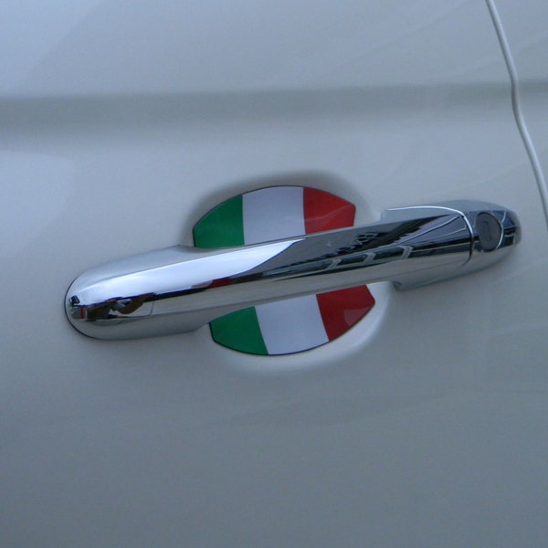 Fiat 500 Drapeau Italien Auto Accessoire De Voiture Poignée de Porte Scratch Cover Guards Universal Fit 2 Door Pack Fabriqué aux États-Unis Nouveau