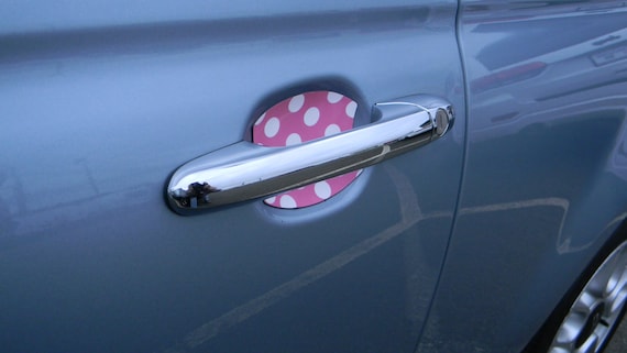 Rosa und Weiß Polkadots Auto Accessoire Auto Türgriff Kratzer