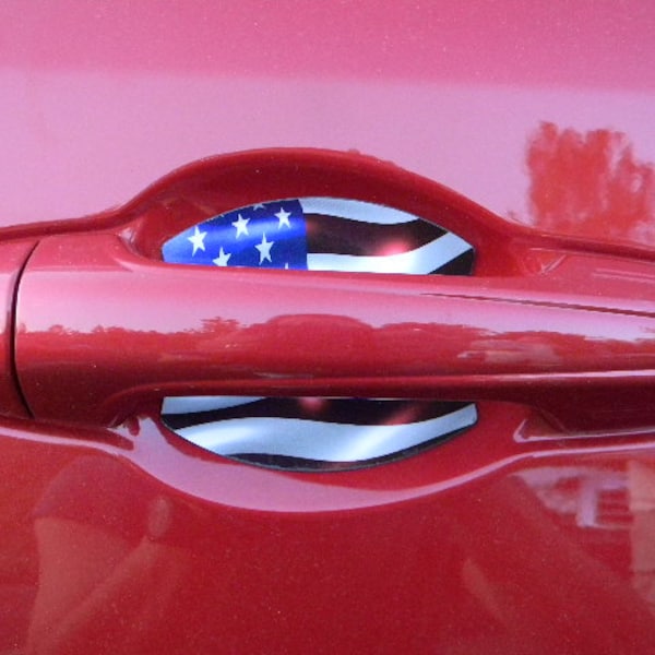 USA Flag New Auto Accessory Car Door Handle Scratch Cover Guards Universal Fit 4 Door Pack