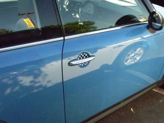 Mini Cooper Karierte Fahne Auto Accessoire Neuwagen Türgriff Kratzer  Abdeckung Wächter Universal Fit 2 Tür pack Made in USA - .de