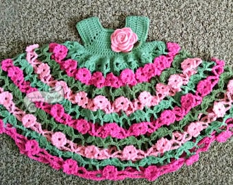Flower Lace Crochet Baby Dress