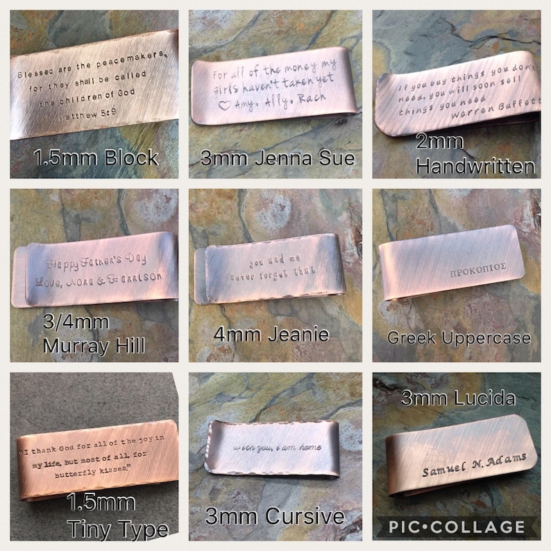 Copper Money Clip - Personalized Groomsmen Gift Set, Custom Engraved or Hand Stamped | Wedding Party, Best Man, Usher, Officiant image 12