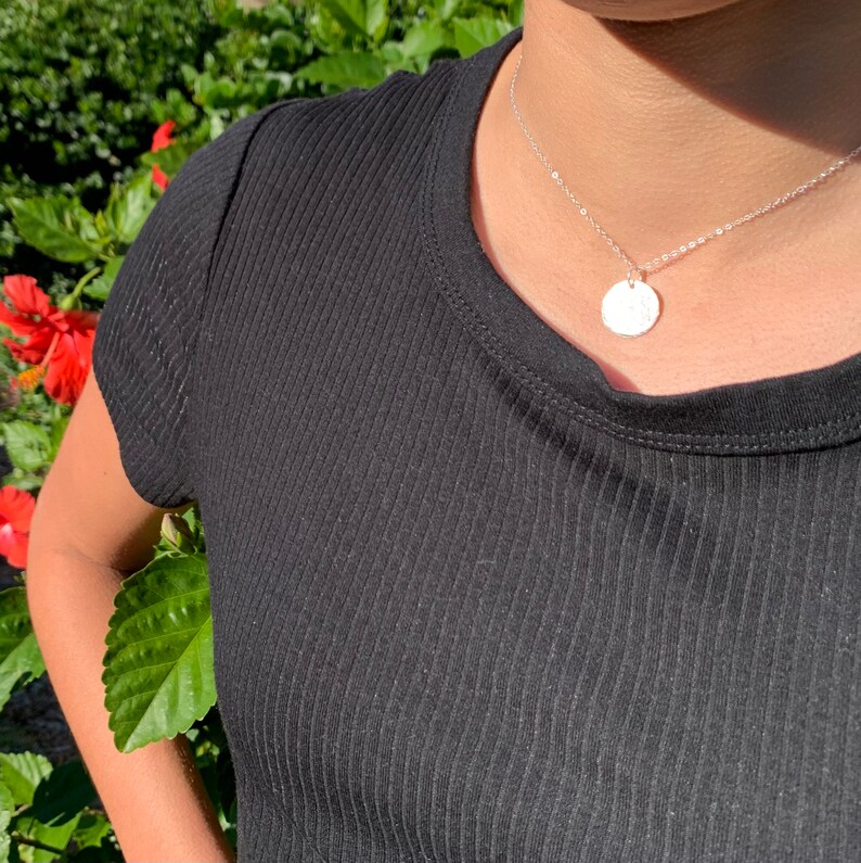Birth Flower Jewelry with Personalized Name Lotus Flower Necklace for July Gift for Mom or Girl Artisan Handmade Sterling Silver