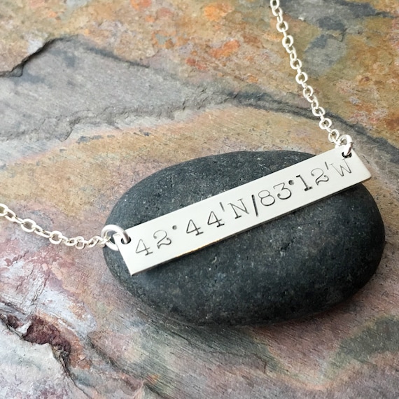 Etsy hot sale coordinates necklace