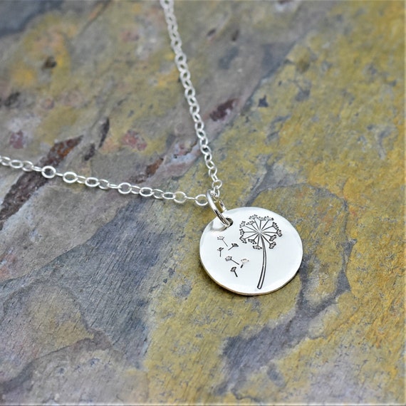 Etsy dandelion necklace store