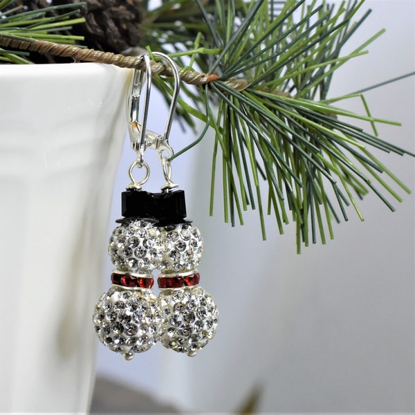 Pave Snowman Stud Earrings main image 1