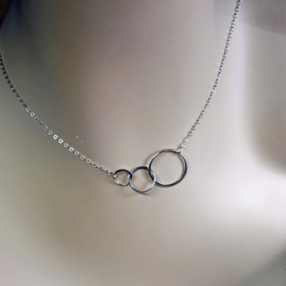 Unity 3 Circle Necklace Connected Eternity Circles Family Unity