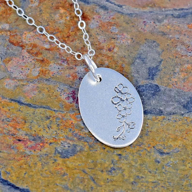 Hawthorne Flower Necklace for May Birth Flower Jewelry for Etsy