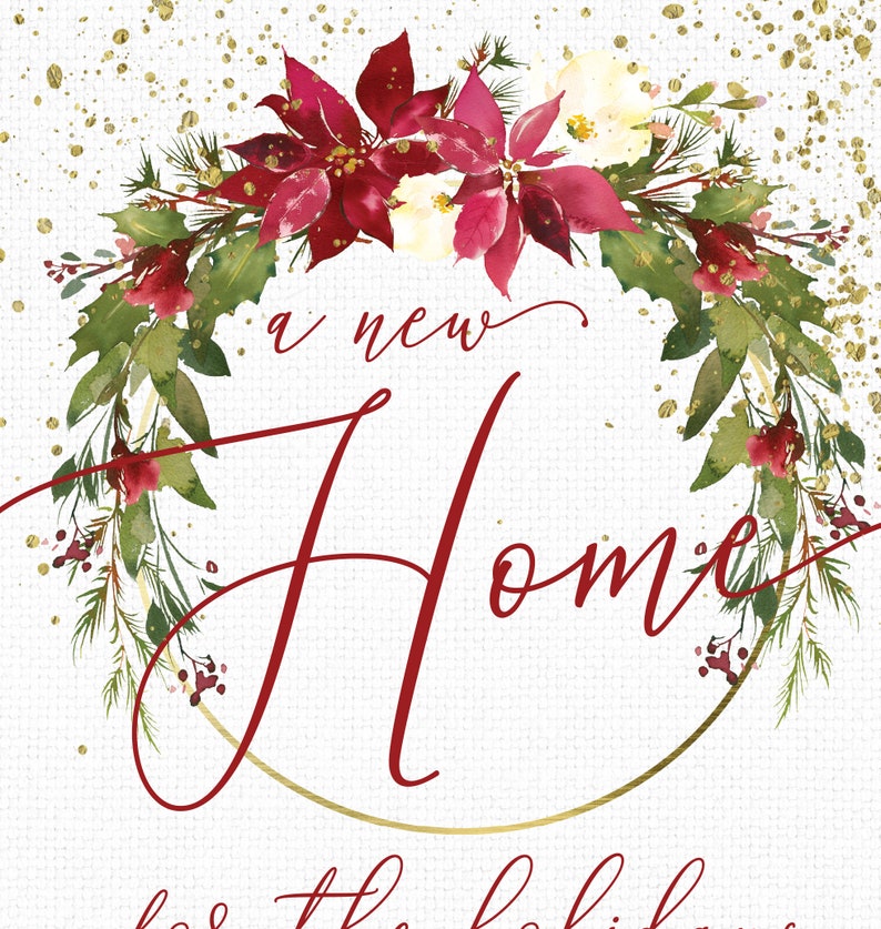 Moving Announcement Christmas Card Home for the Holidays Etsy