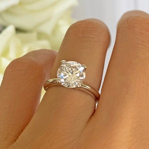 1 ct 4 Prong V Style Classic Solitaire Engagement Ring – Tiger Gems