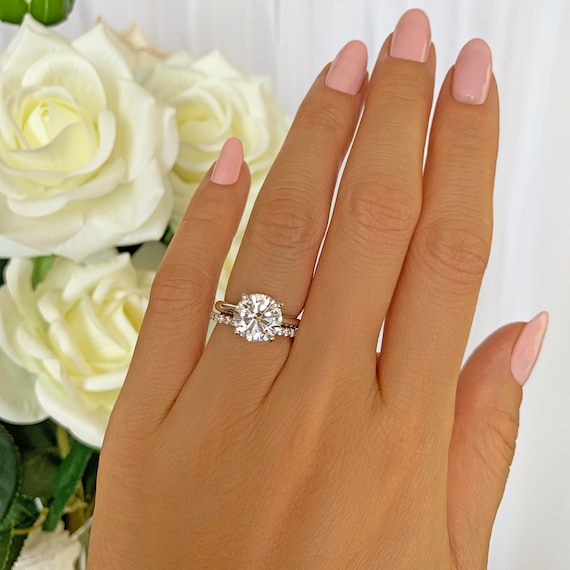 2 ct 4 Prong V Style Classic Solitaire Engagement Ring – Tiger Gems