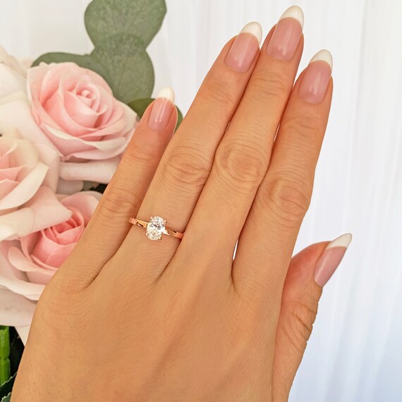 3 4 Ct Classic Oval Solitaire Engagement Ring Promise Ring Man