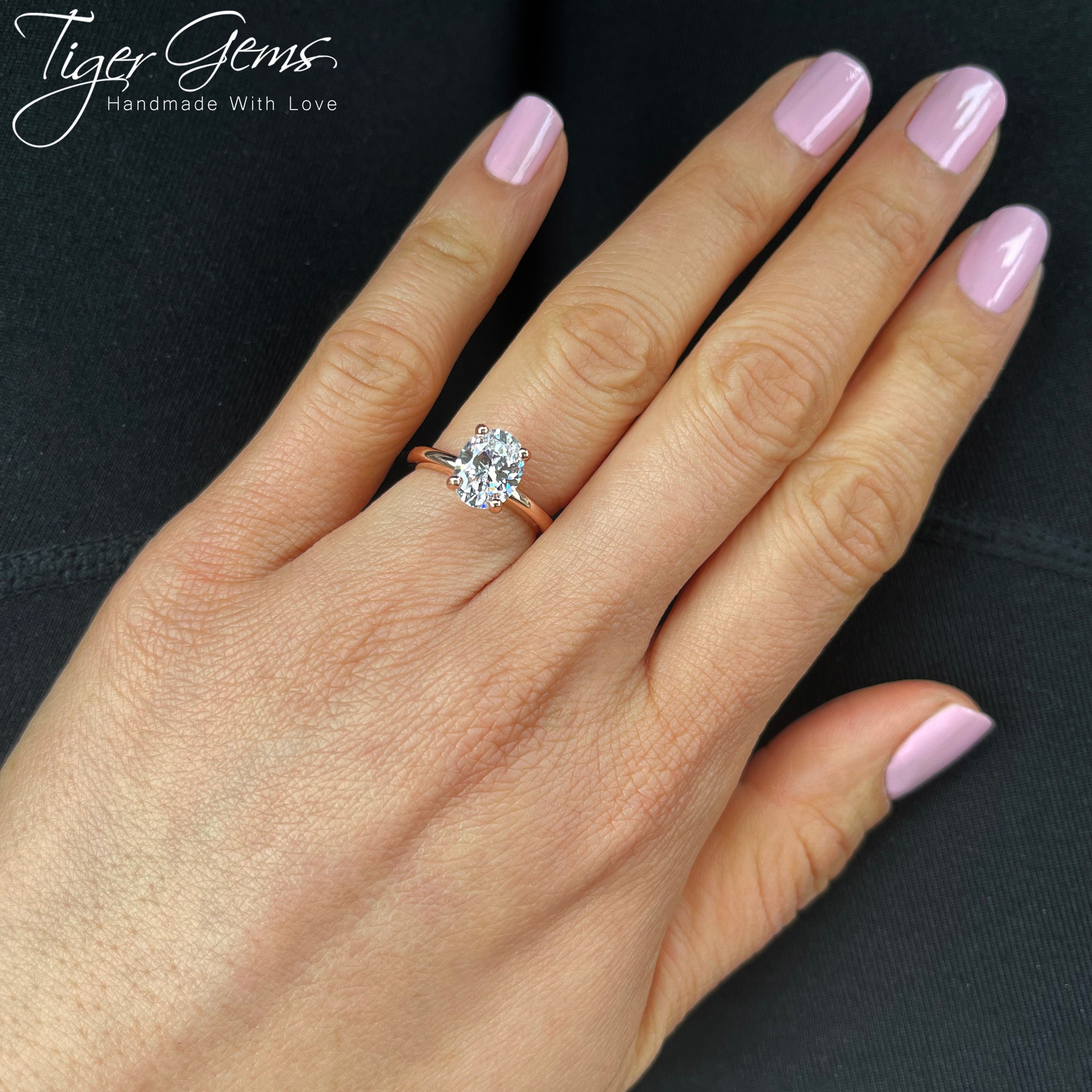 4 ct 4 Prong Round Solitaire Engagement Ring – Tiger Gems