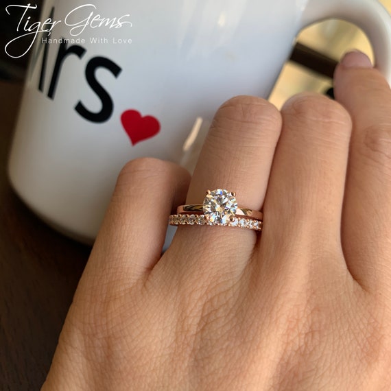 Sz 4: 1 Ct 4 Prong Solitaire Engagement Ring Promise Ring - Etsy