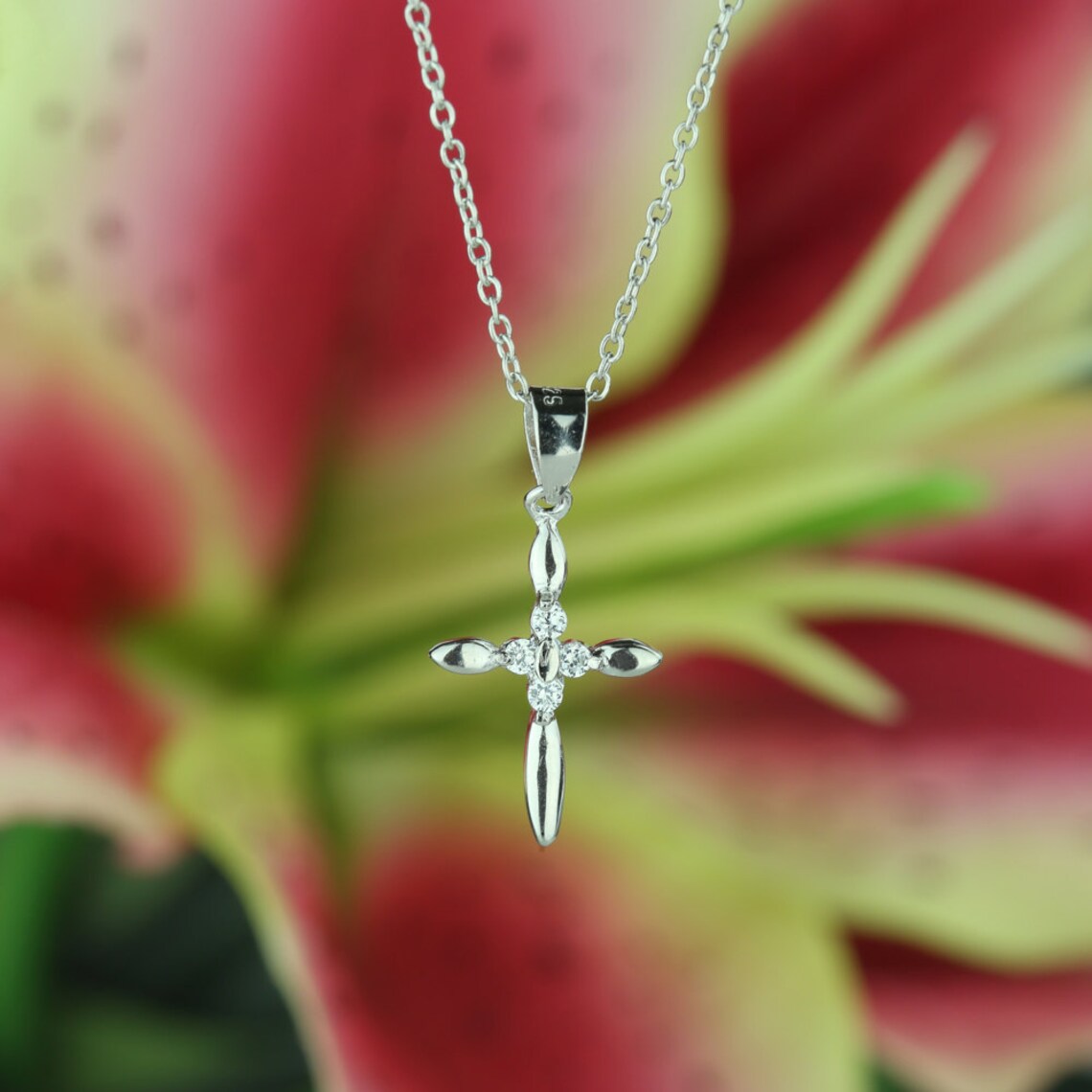 Small Cross Pendant, Cross Necklace, Minimalist Necklace, Man Made ...