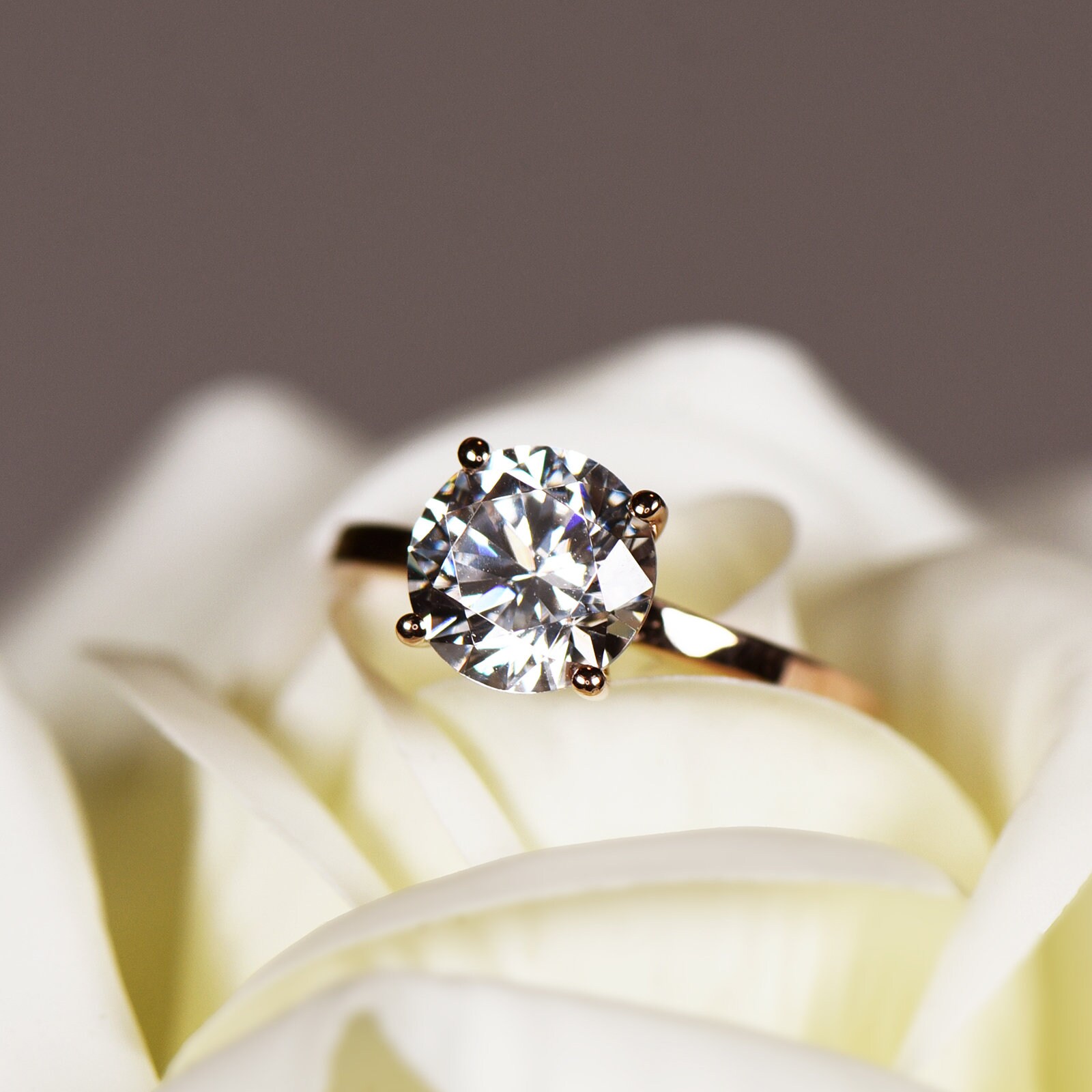 2 Ct Stacking Solitaire Engagement Ring 4 Prong Classic | Etsy