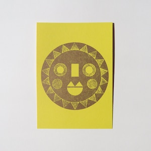 Gold sun A6 mini print