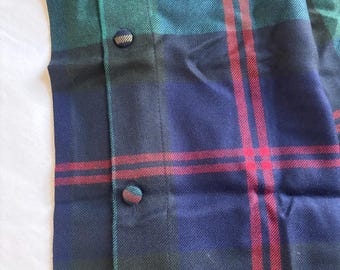 Ralph Lauren Greycliff Tartan 100% Wool Euro Sham